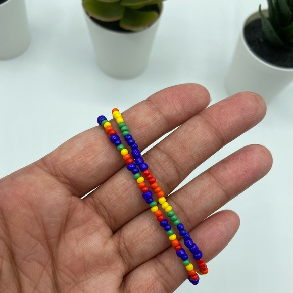 Handmade PRIDE Inspired Glass Seed Bead Bracelets - Picture 8 of 13